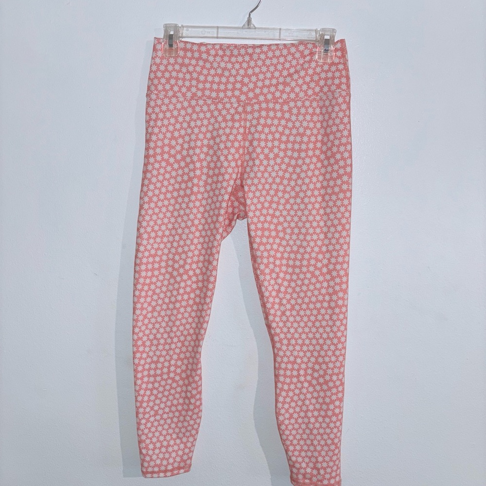 Fabletics Pink Floral PowerHold Leggings